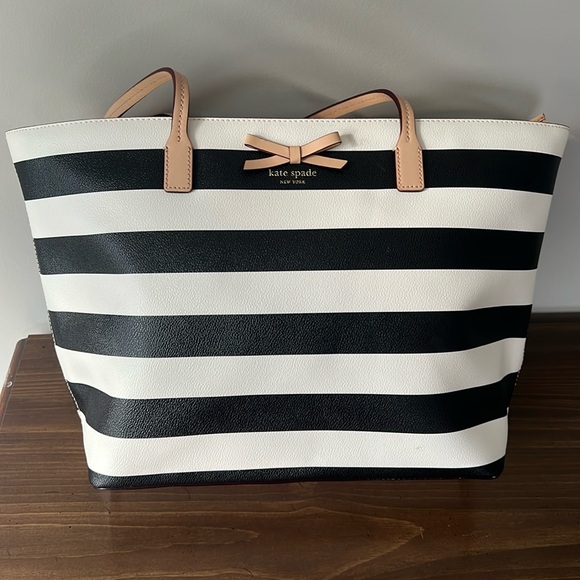 Kate Spade Striped Tote - Picture 1 of 10